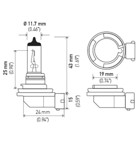 Hella Bulb H8 12V 35W PGJ19-1 T4 - H8