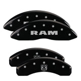 MGP 4 Caliper Covers Engraved Front Ram Rear Ramhead Black Finish Silver Char 2019 Ram 1500 - 55005SRMHBK