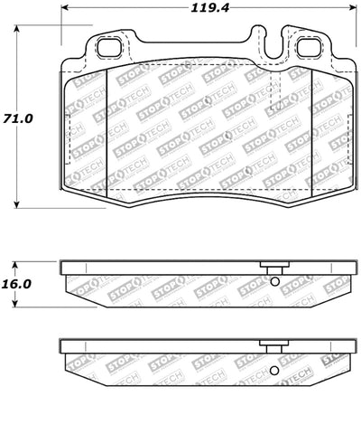 StopTech Street Touring 94-12/96 Maserati Series Front Brake Pads - 308.08470