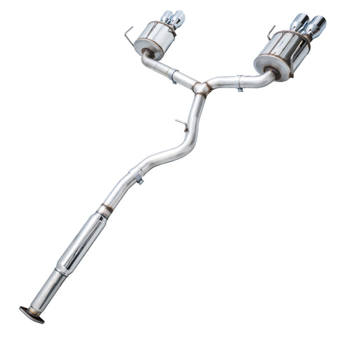 AWE Tuning Subaru STI VA / WRX GV / STI GV Sedan Touring Edition Exhaust - Chrome Silver Tip (102mm) - 3015-42104