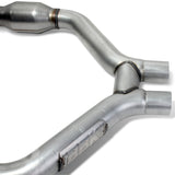 BBK 2015-16 Mustang V6 Short Mid H Pipe With Converters (To Be Used With 1642 Series Headers) - 1465