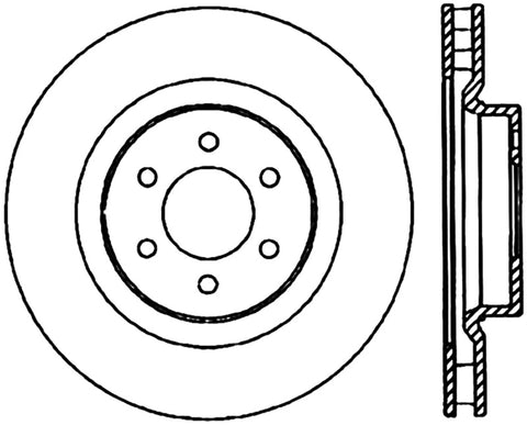 StopTech Power Slot 92-02 Dodge Viper Front Right Cryo Slotted Rotor - 126.63036CSR