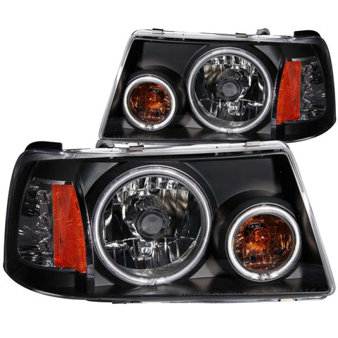 ANZO 2001-2011 Ford Ranger Projector Headlights w/ Halo Black (CCFL) 1 pc - 111152