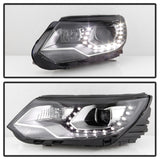 Spyder VW Tiguan 12-17 LED/DRL Projector Headlights Chrome PRO-JH-VWT12-LED-C - 9948527