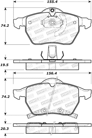 StopTech Street Select Brake Pads - Front - 305.08190