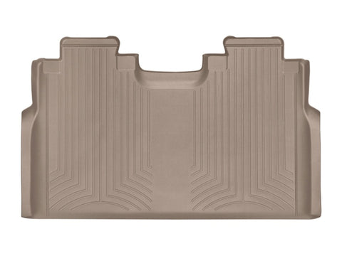 WeatherTech 2015+ Ford F-150 SuperCrew Cab Rear FloorLiner - Tan (w/ 1st Row Bench Seats) - 456974