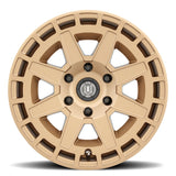 ICON Compass 17x8.5 6x5.5 0mm Offset 4.75in BS Satin Brass Wheel - 3217858347BS