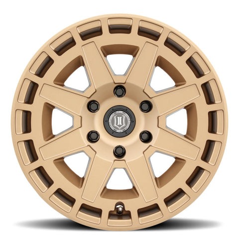 ICON Compass 17x8.5 6x5.5 0mm Offset 4.75in BS Satin Brass Wheel - 3217858347BS