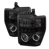 Spyder Ford F250/350 08-10 Projector Headlights LED Halo LED Blk Smke PRO-YD-FS08-HL-BSM - 5078490