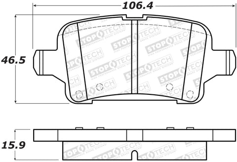 StopTech Street Brake Pads - Front - 308.18570