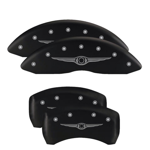 MGP Front set 2 Caliper Covers Engraved Front MGP Black finish silver ch - 31006FMGPBK