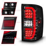 ANZO 14-18 GMC Sierra 1500 Full LED Taillights Black Housing Clear Lens (w/C Light Bars) - 311464