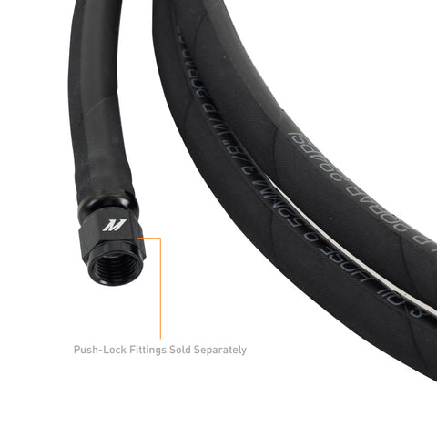 Mishimoto Push Lock Hose, Black, -6AN, 240in Length - MMHOSE-PL-06-240