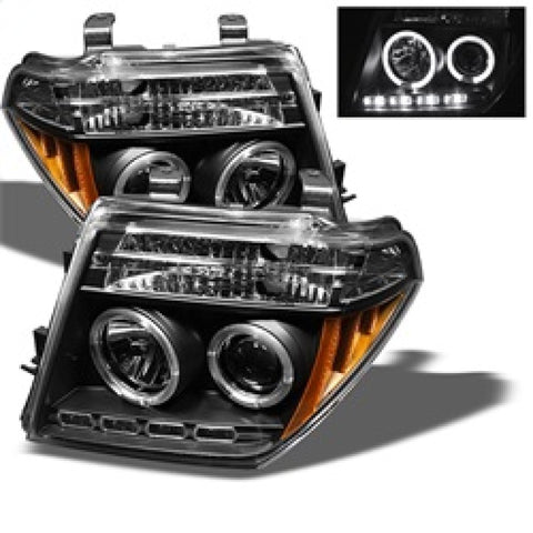 Spyder Nissan Frontier 05-08 Projector Headlights LED Halo LED Blk PRO-YD-NF05-HL-BK - 5011527