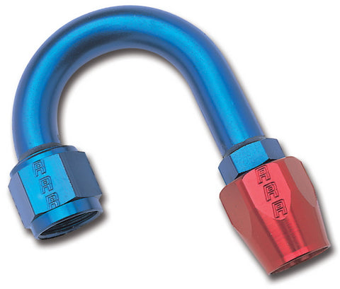 Russell Performance -6 AN Red/Blue 180 Degree Full Flow Hose End (1in Centerline Radius) - 610260