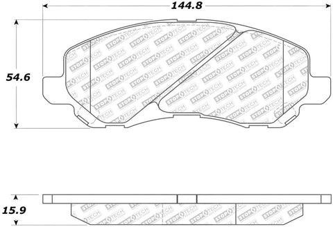 StopTech Street Select Brake Pads - Rear - 305.08660