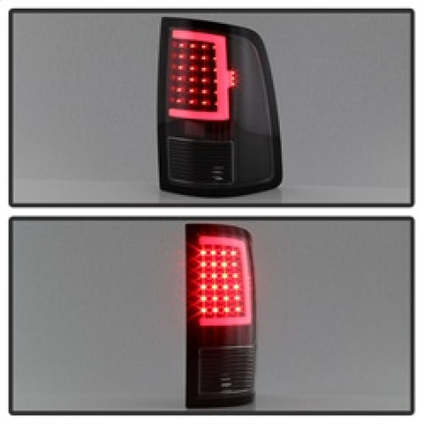 xTune 13-18 Dodge Ram 1500 LED Tail Lights - Black (ALT-ON-DRAM13V2-LBLED-BK) - 9041013