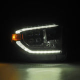 AlphaRex 14-21 Toyota Tundra NOVA-Series LED Proj Headlights Alpha-Blk w/Actv Light & Seq. Sig + DRL - 880832