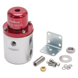 Edelbrock Fuel Pressure Regulator Carbureted 160 GPH 5-10 PSI 3/8In In/Out Retunless Red/Clear - 174121