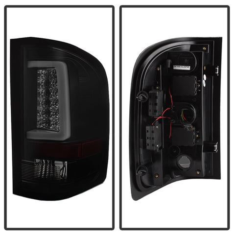 Spyder 07-13 Silverado (Will Not Work w/2010 921 Bulb)V3 Tail Lights Blk Smk ALT-YD-CS07V3-LBLED-BSM - 5084095