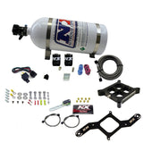 Nitrous Express 4150 Single Entry Billet Crossbar Nitrous Plate Kit (50-300HP) w/10lb Bottle - 63040-10