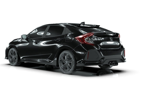 Rally Armor 17-21 Honda Civic Sport & Touring (Hatch) Black UR Mud Flap w/ White Logo - MF51-UR-BLK/WH