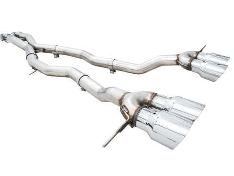 AWE Track Edition Catback Exhaust for BMW G8X M3/M4 - Chrome Silver Tips - 3020-43482