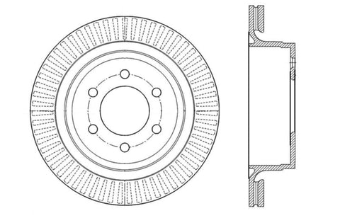 StopTech Drilled Sport Brake Rotor - 128.65135R