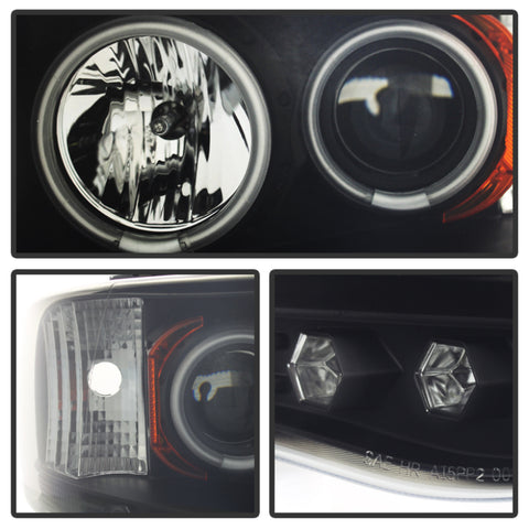 Spyder Dodge Ram 1500 02-05 03-05 Projector Headlights CCFL Halo LED Blk Smke PRO-YD-DR02-CCFL-BSM - 5078797