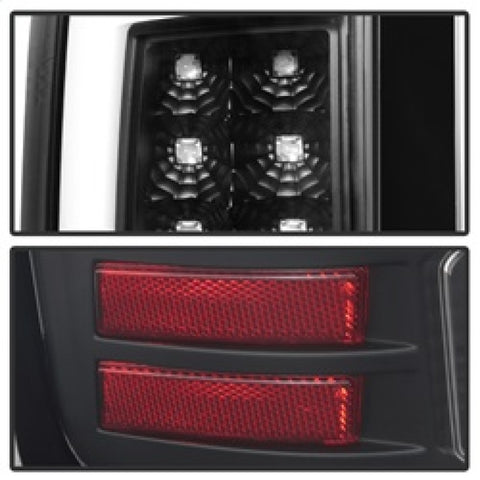 Spyder 07-13 GMC Sierra 1500 V2 Light Bar LED Tail Lights - Black (ALT-YD-GS07V2-LBLED-BK) - 5084743