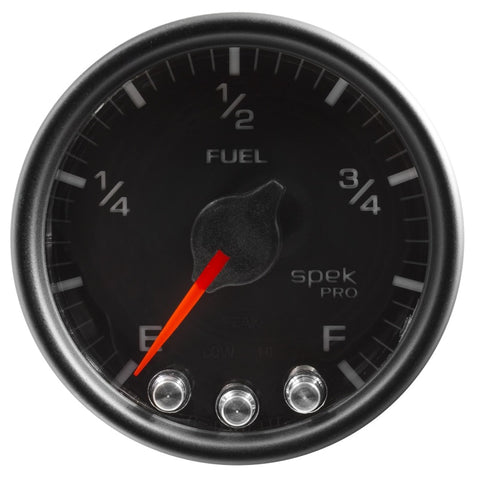 Autometer Spek-Pro Gauge Fuel Level 2 1/16in 0-270 Programmable Blk/Blk - P31232