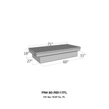 Westin/Brute Full Lid Size XOver Xtra Wide - Aluminum - 80-RB117FL