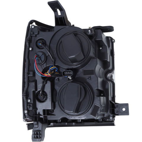 ANZO Projector Headlights 15-17 Chevrolet Silverado 2500HD / 3500HD Black w/ Black Rim - 111364