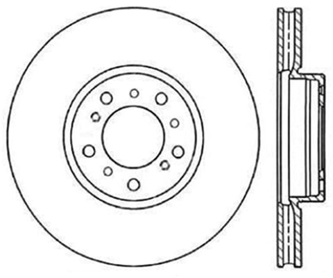 StopTech Power Slot BMW (E46) Front Left Cryo Slotted Rotor - 126.34058CSL