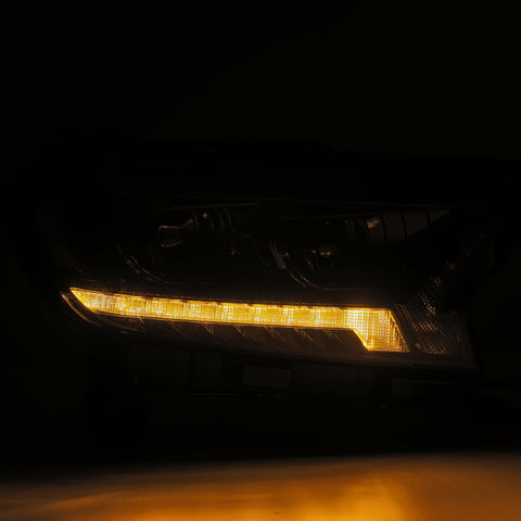 AlphaRex 19-21 Ford Ranger LUXX LED Proj Headlights Plank Style Alpha Black w/Seq Signal/DRL - 880121