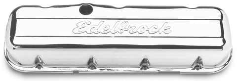 Edelbrock Valve Cover Signature Series Chevrolet 1965 and Later 396-502 V8 Low Chrome - 4480