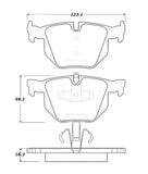 StopTech Street Touring 06 BMW 330 Series (Exc E90) Series Rear Brake Pads - 308.11700