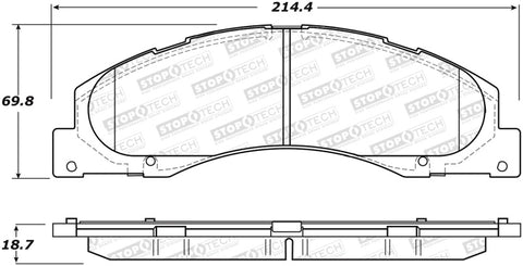 StopTech Sport Brake Pads w/Shims - Rear - 309.13280