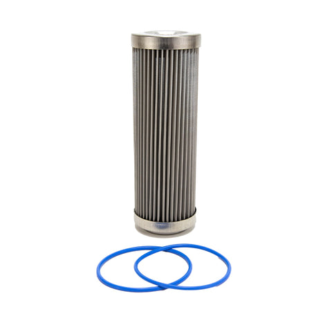 Fuelab 40 Micron Stainless Steel Replacement Element - 6in w/2 O-Rings & Instructions - 71812