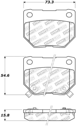 StopTech Street Touring 06-07 WRX Rear Brake Pads - 308.04610