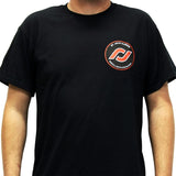 RockJock T-Shirt w/ Patch Logo on Front and Large Logo on Back Black Large - RJ-711004-L