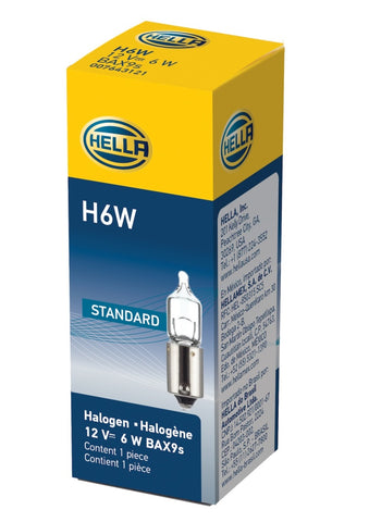 Hella Bulb H6W 12V 6W BAX9s T2.75 - H6W