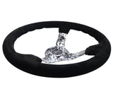 NRG Reinforced Steering Wheel (350mm / 3in. Deep) Blk Suede w/Hydrodipped Digi-Camo Spokes - RST-036DC-S