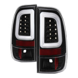 Spyder 08-16 Ford Super Duty F-250 V3 Light Bar LED Tail Lights - Black (ALT-YD-FS07V3-LBLED-BK) - 5084712