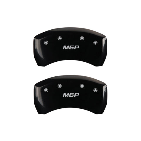 MGP 4 Caliper Covers Engraved Front & Rear MGP Black finish silver ch - 23029SMGPBK