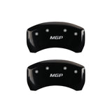 MGP 4 Caliper Covers Engraved Front & Rear MGP Black finish silver ch - 38003SMGPBK