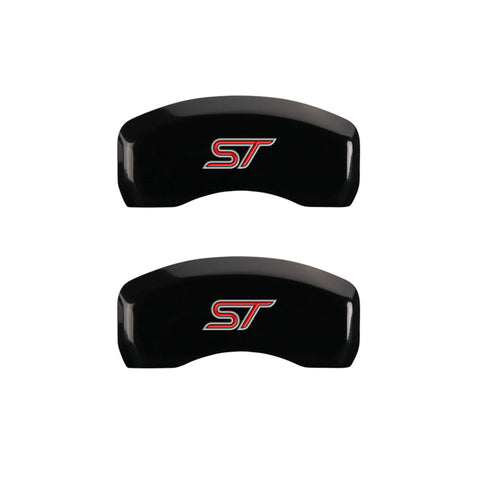 MGP 4 Caliper Covers Engraved Front & Rear No bolts/ST Black finish silver ch - 10231SST1BK