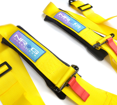 NRG 5PT 3in. Seat Belt Harness / Cam Lock - Yellow - SBH-B6PCYL