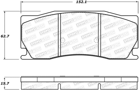 StopTech Street Brake Pads - Rear - 308.13550