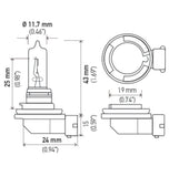 Hella Bulb H9 12V 65W PGJ19-5 T4 - H9